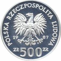() Монета Польша 1987 год 500  ""    AU